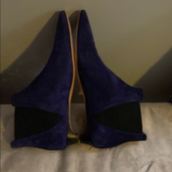 Derek Lam Italy Blue Suede Boots Sz 39/8.5 - Picture 5 of 8